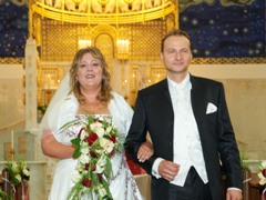 Trauung von Karin & Wolfgang in der Otto Wagner Kirche (am Steinhof) in Wien